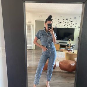 Free people denim jumpsuit